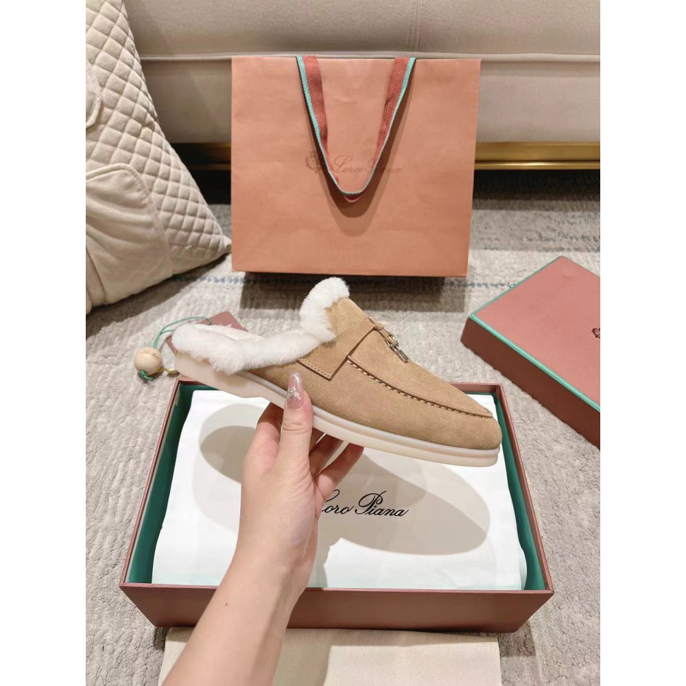 Loro Piana summer walks half slipper fur 35-45 Shoes
