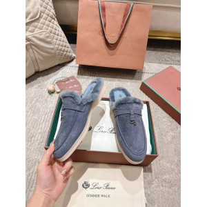 Loro Piana summer walks half slipper fur 35-45 Shoes