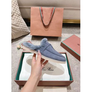 Loro Piana summer walks half slipper fur 35-45 Shoes