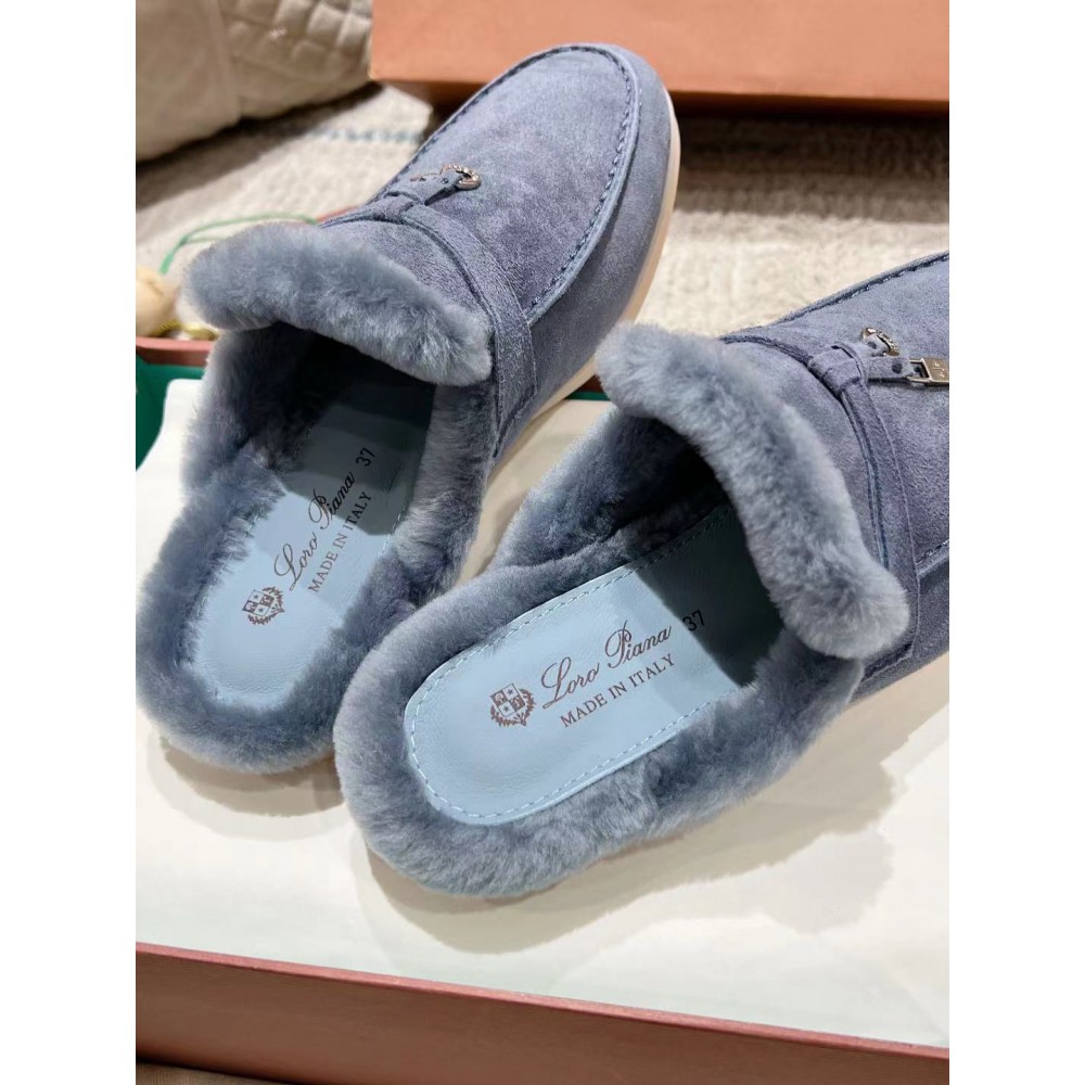 Loro Piana summer walks half slipper fur 35-45 Shoes