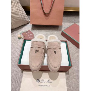 Loro Piana summer walks half slipper fur 35-45 Shoes