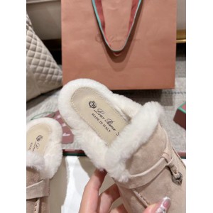 Loro Piana summer walks half slipper fur 35-45 Shoes