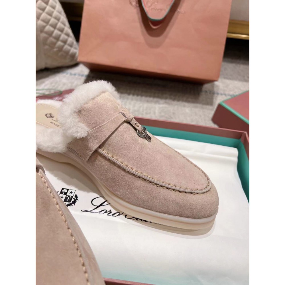 Loro Piana summer walks half slipper fur 35-45 Shoes