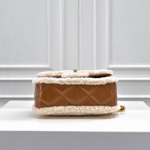 Chanel classic flap bag shearling 12x18x6cm Bags