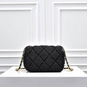 Chanel classic flap bag shearling 12x18x6cm Bags