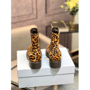 Prada leopard Printed leather Chelsea boots 35-44 Shoes