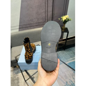 Prada leopard Printed leather Chelsea boots 35-44 Shoes