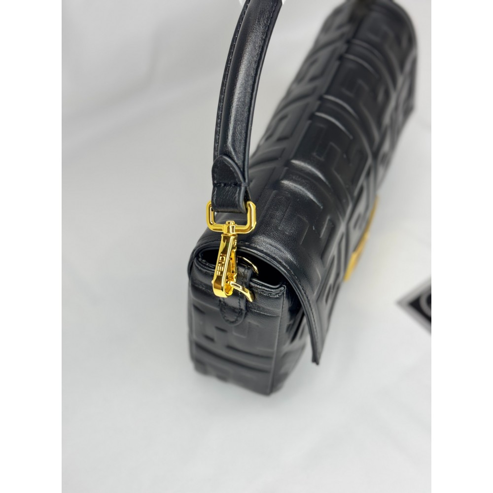 Fendi Baguette 26x5x15cm black leather Προσφορές