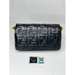 Fendi Baguette 26x5x15cm black leather Προσφορές