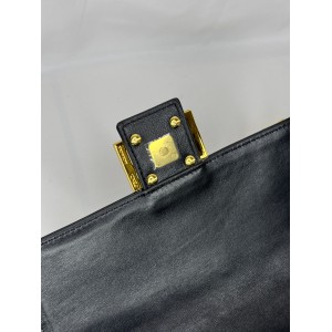 Fendi Baguette 26x5x15cm black leather Προσφορές