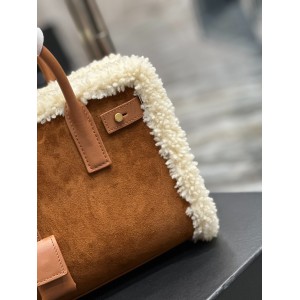 Ysl sac de jour 22x18x10.5cm nano suede shearling Bags