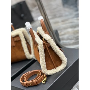 Ysl sac de jour 22x18x10.5cm nano suede shearling Bags