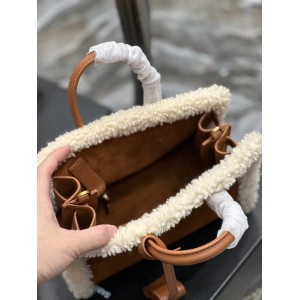 Ysl sac de jour 22x18x10.5cm nano suede shearling Bags