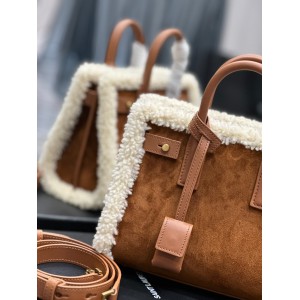 Ysl sac de jour 22x18x10.5cm nano suede shearling Bags