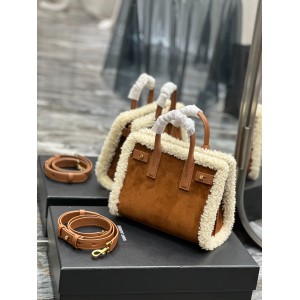 Ysl sac de jour 22x18x10.5cm nano suede shearling Bags