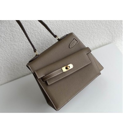 HERMÈS KELLY II SELLIER EN DÉSORDRE 20x14x9cm