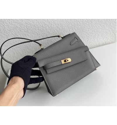 HERMÈS KELLY II SELLIER EN DÉSORDRE 20x14x9cm