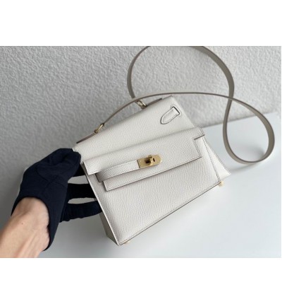 HERMÈS KELLY II SELLIER EN DÉSORDRE 20x14x9cm