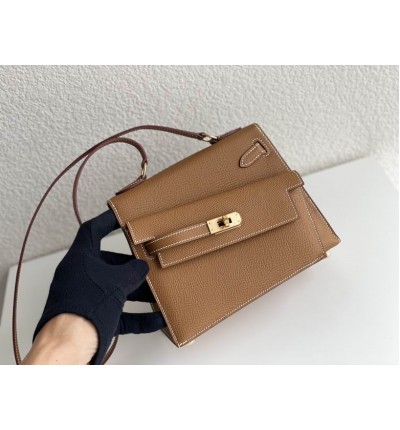 HERMÈS KELLY II SELLIER EN DÉSORDRE 20x14x9cm