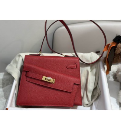 HERMÈS KELLY II SELLIER EN DÉSORDRE 20x14x9cm