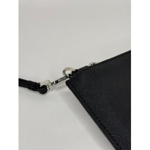 Prada logo plaque clutch saffiano leather 28x20cm Προσφορές