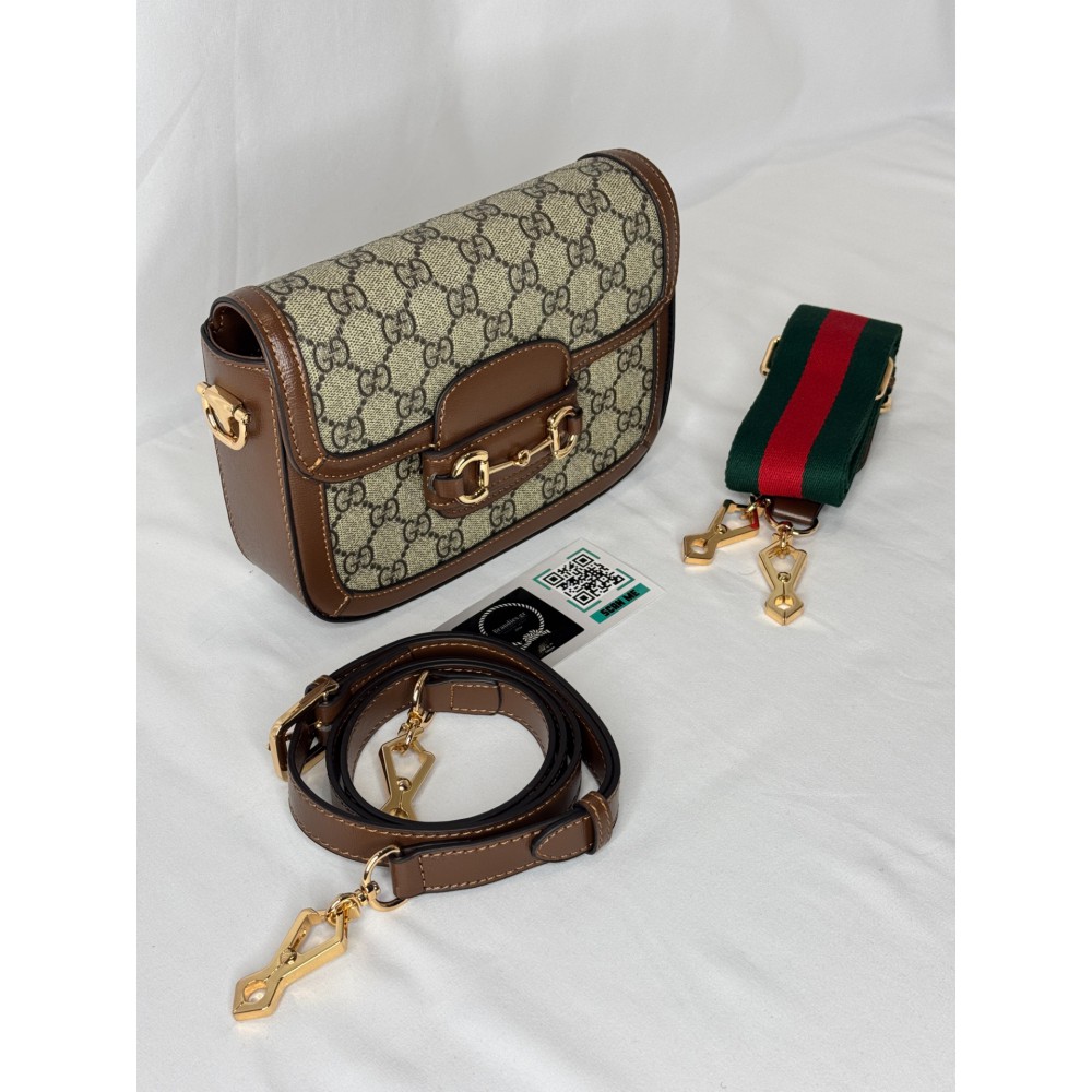 gucci horsebit 20.5x14.5 cm CANVAS LEATHER Bags