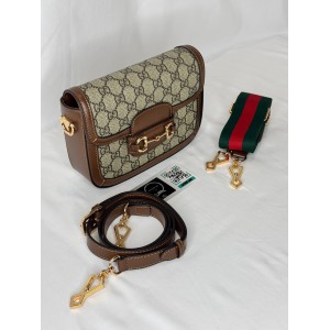 gucci horsebit 20.5x14.5 cm CANVAS LEATHER Bags