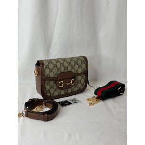 gucci horsebit 20.5x14.5 cm CANVAS LEATHER Bags