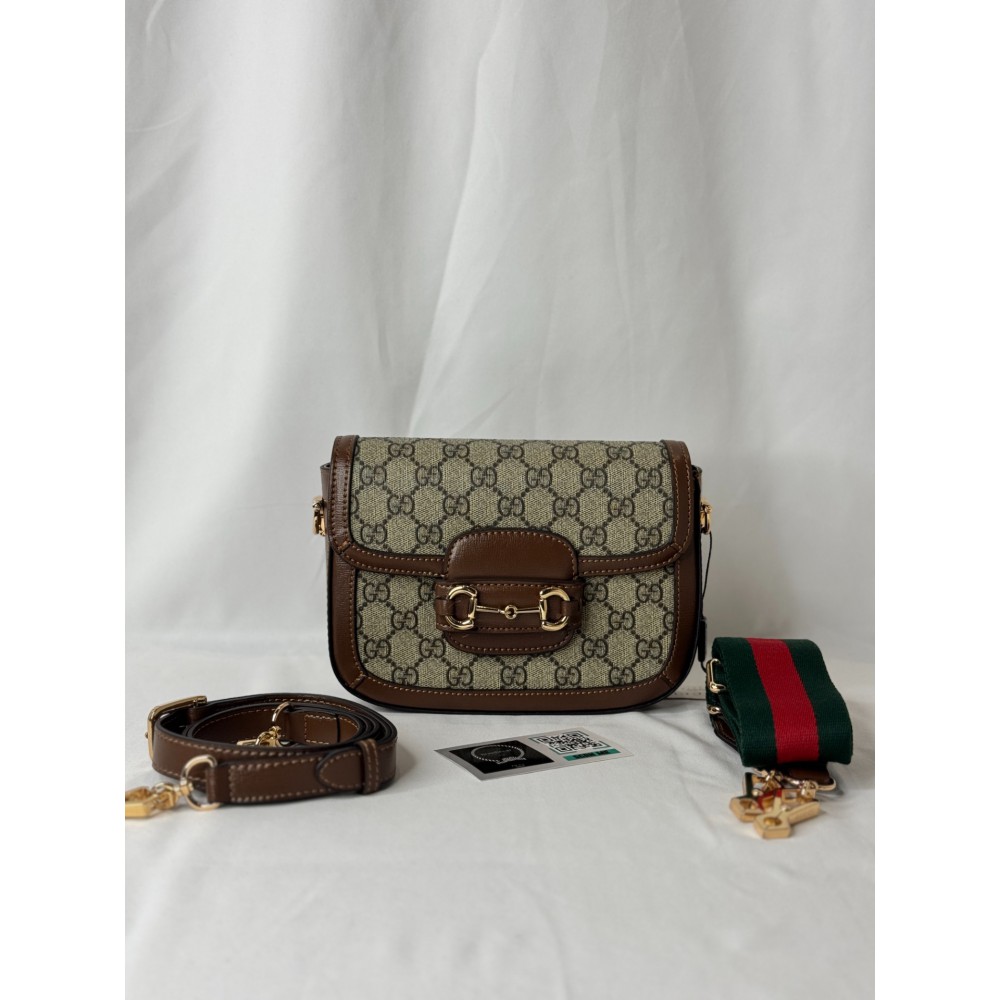 gucci horsebit 20.5x14.5 cm CANVAS LEATHER Bags