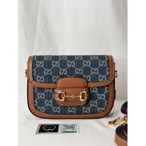 Gucci horsebit 1955 denim bag 20.5x15x6cm Bags