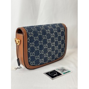 Gucci horsebit 1955 denim bag 20.5x15x6cm Bags