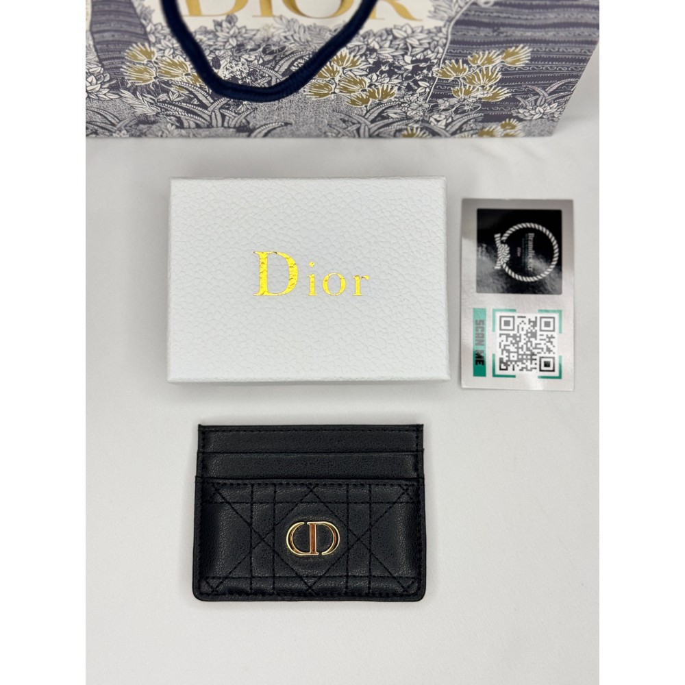Dior caro card holder 10.5x7.5cm cannage calfskin Accesories