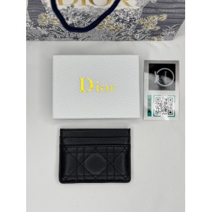 Dior caro card holder 10.5x7.5cm cannage calfskin Accesories