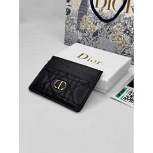 Dior caro card holder 10.5x7.5cm cannage calfskin Accesories