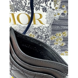 Dior caro card holder 10.5x7.5cm cannage calfskin Accesories