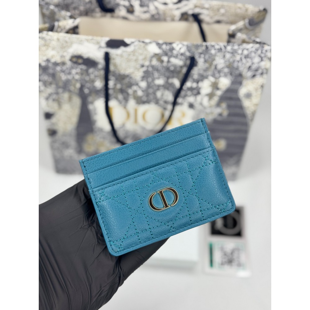 Dior caro card holder 10.5x7.5cm cannage calfskin Accesories