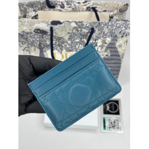 Dior caro card holder 10.5x7.5cm cannage calfskin Accesories