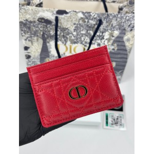 Dior caro card holder 10.5x7.5cm cannage calfskin Accesories
