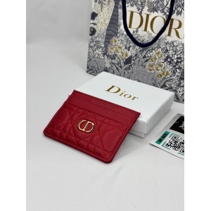 Dior caro card holder 10.5x7.5cm cannage calfskin Accesories