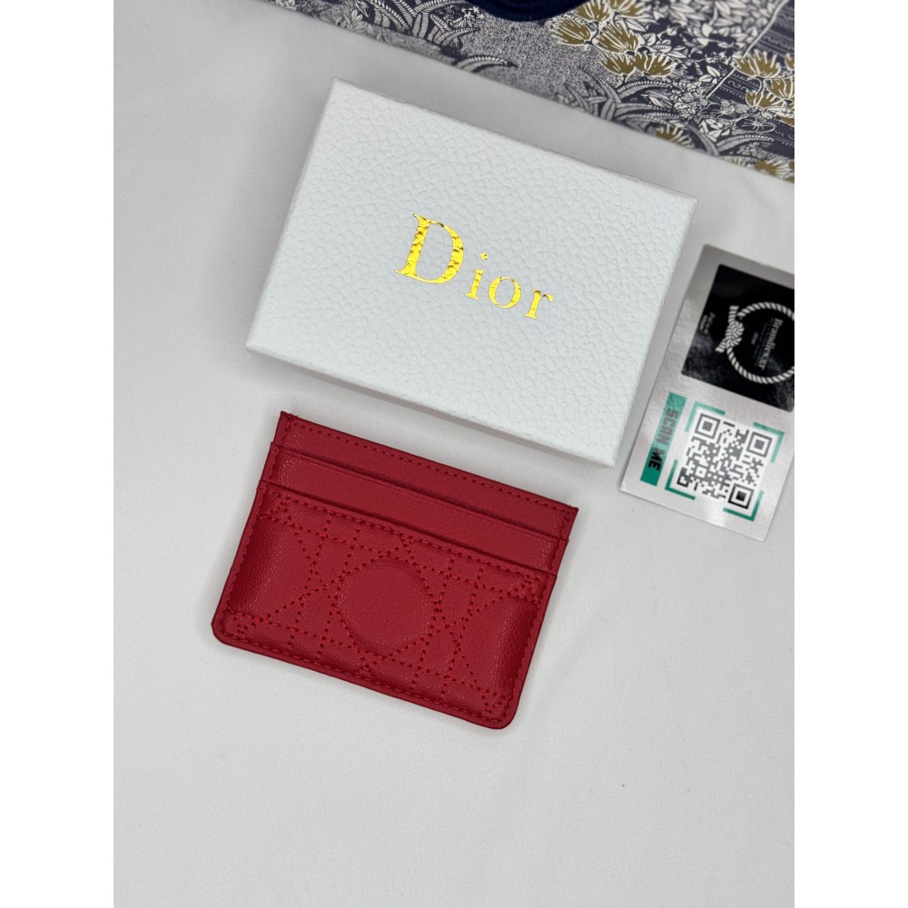 Dior caro card holder 10.5x7.5cm cannage calfskin Accesories