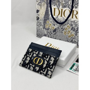 Dior card holder 10.5x7.5cm oblique blue Accesories