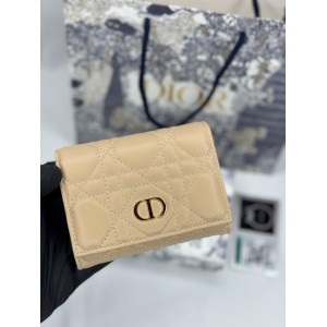 Dior Caro Glycine Wallet 11 x 7.5 x 2.5 cm beige sand Accesories