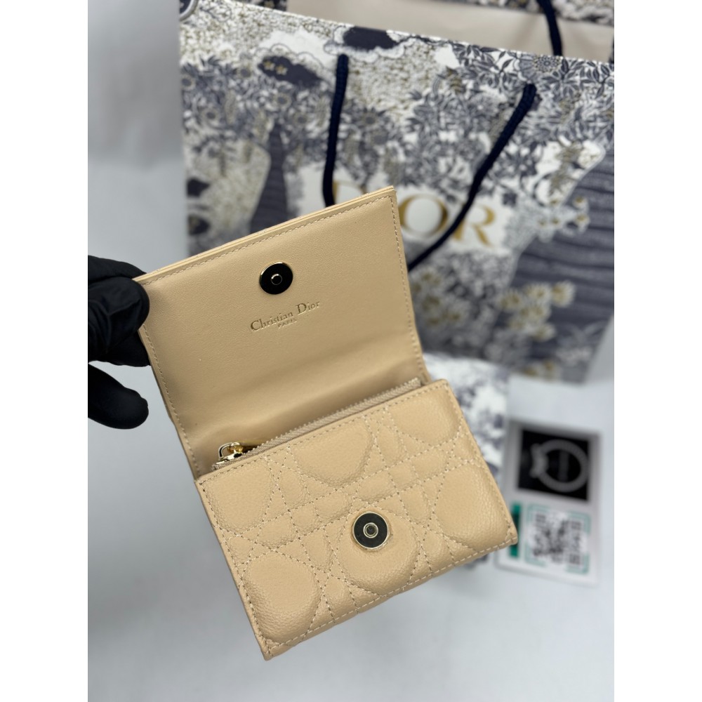 Dior Caro Glycine Wallet 11 x 7.5 x 2.5 cm beige sand Accesories