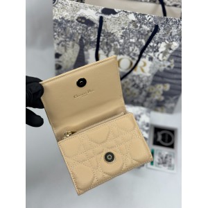 Dior Caro Glycine Wallet 11 x 7.5 x 2.5 cm beige sand Accesories
