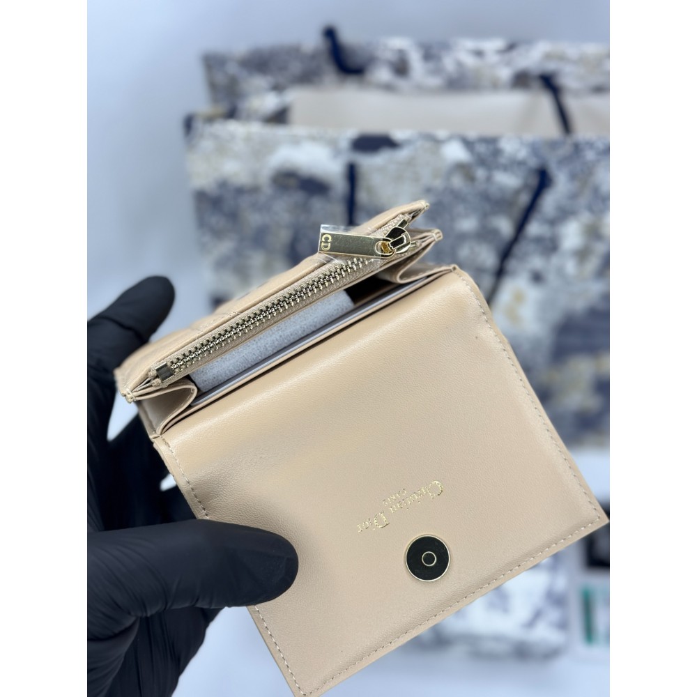 Dior Caro Glycine Wallet 11 x 7.5 x 2.5 cm beige sand Accesories