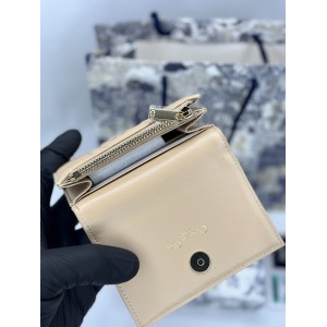 Dior Caro Glycine Wallet 11 x 7.5 x 2.5 cm beige sand Accesories