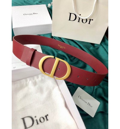 Dior belt 4cm burgundy