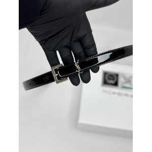 Ysl belt 2cm patent leather silver accessory Accesories