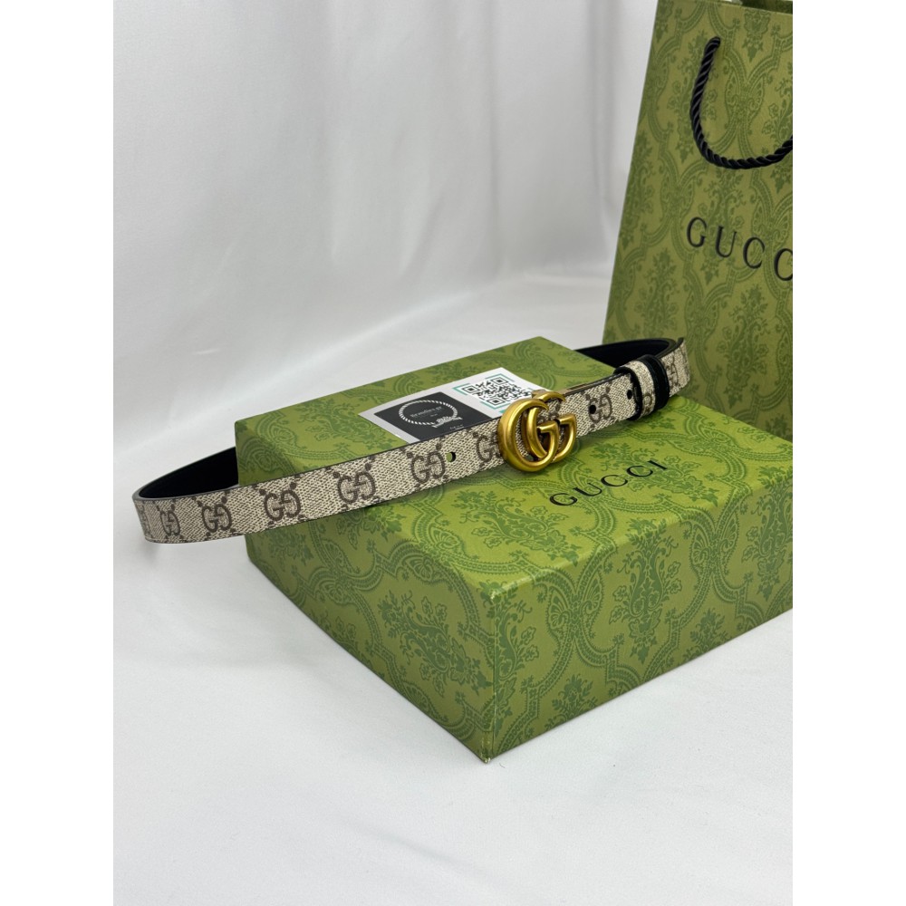 Gucci belt 2cm reversible 90-120cm black Accesories