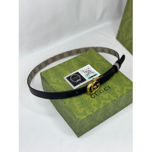 Gucci belt 2cm reversible 90-120cm black Accesories